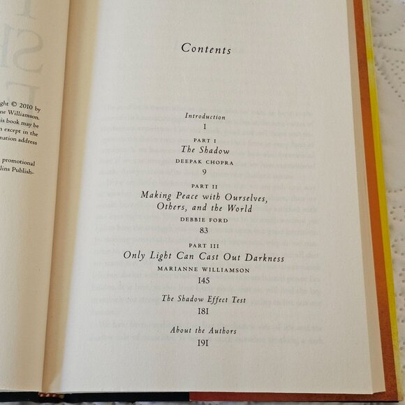 The Shadow Effect Deepak Chopra Debbie Williamson First Edition Hardcover 2010 - Picture 5 of 12
